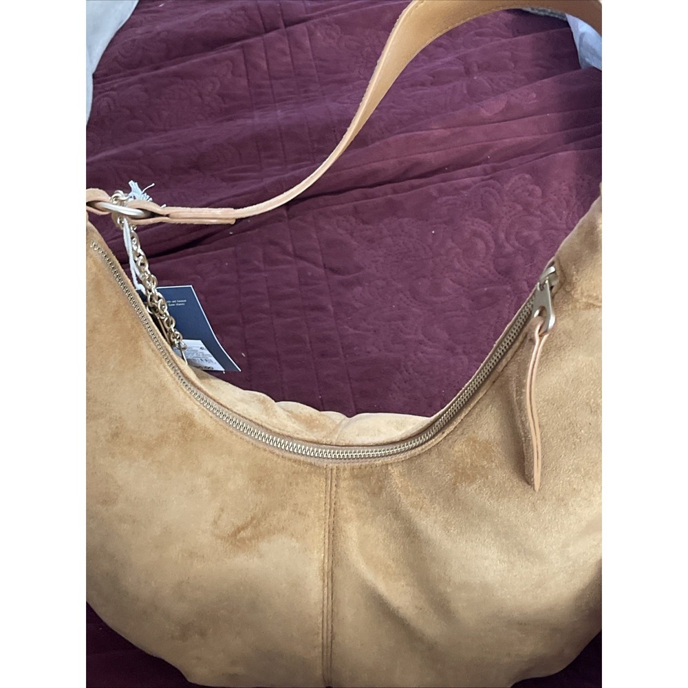 Oversized Crescent Shoulder Bag - Universal Thread First Suede Camel Color Boho - Picture 4 of 11